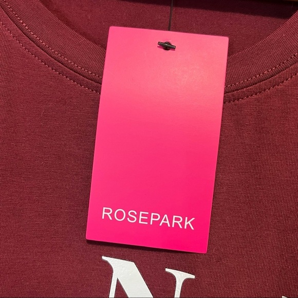 NWT Rosa Parks Nah Wine Colored Short Sleeve T Shirt Womens Size Medium - Picture 6 of 8